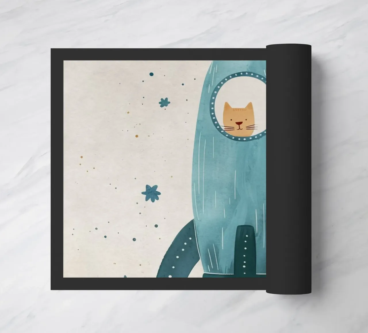 Boho Nursery 16 Space Cat zerbino da Boho Print Collection