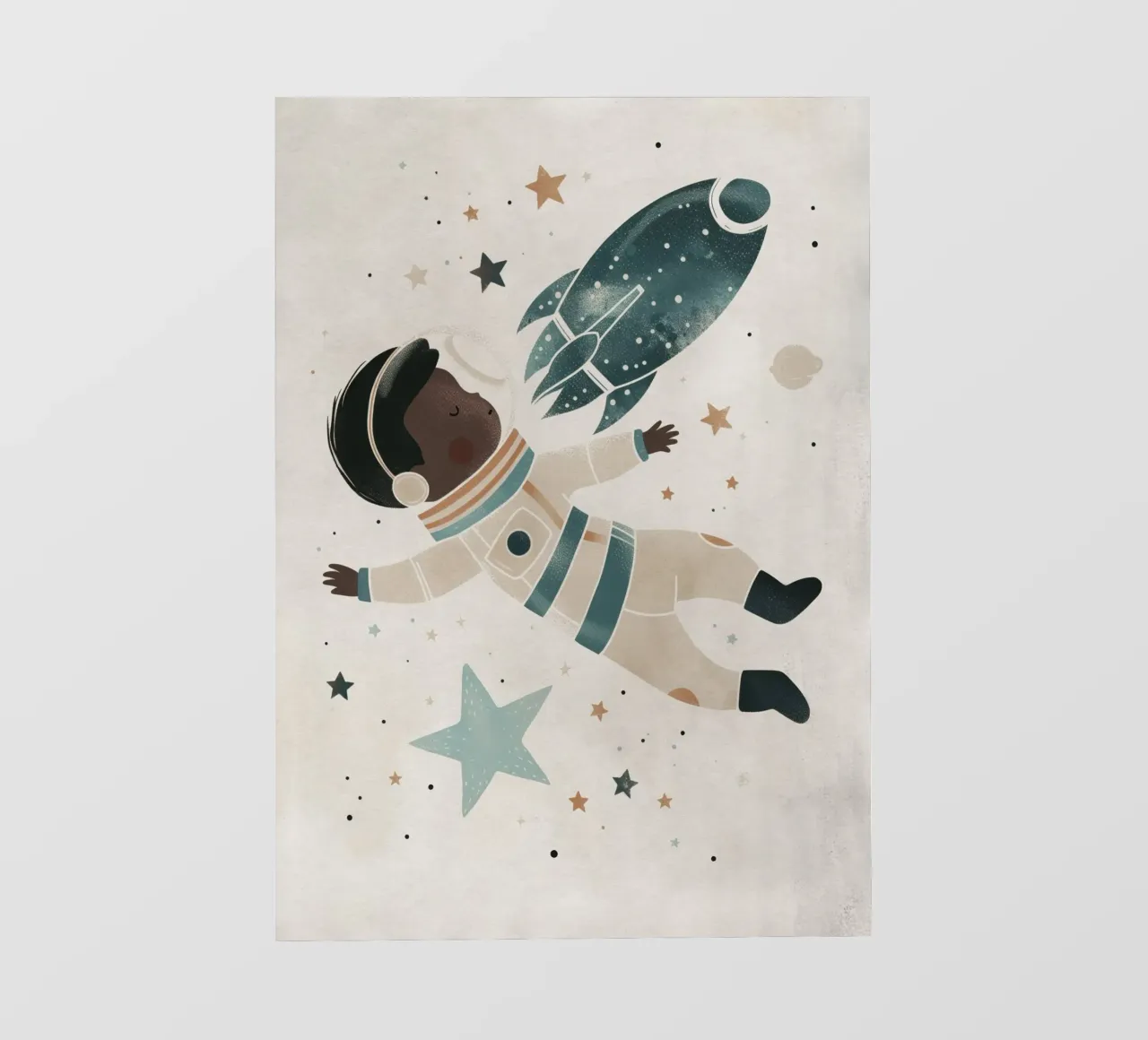 Boho Nursery 17 Astronaut pellicola backlit da Boho Print Collection