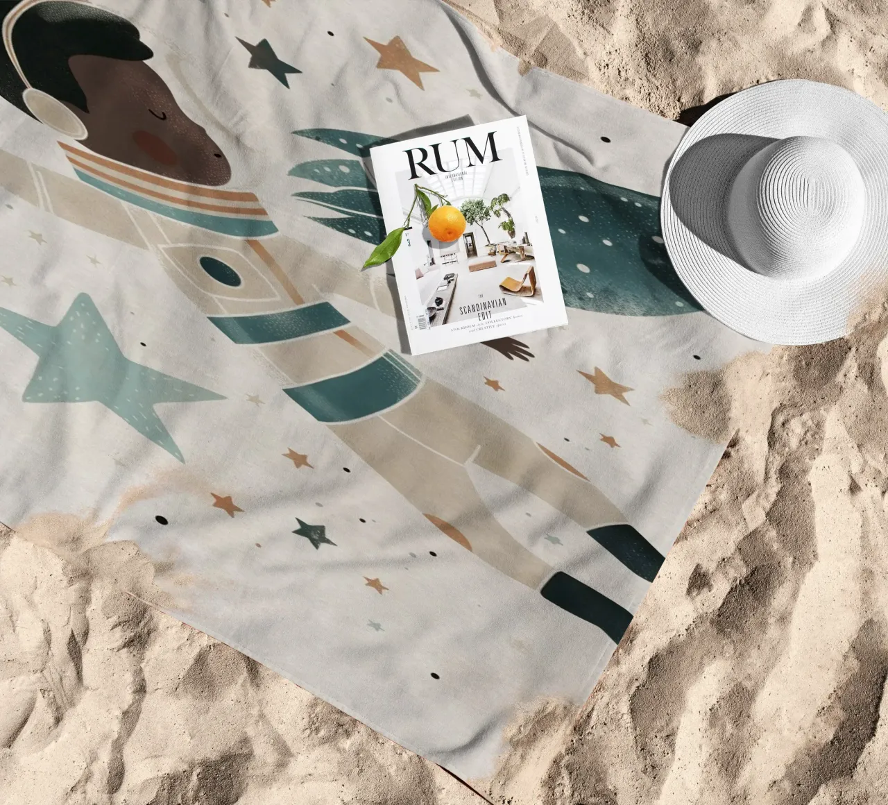 Boho Nursery 17 Astronaut telo mare da Boho Print Collection