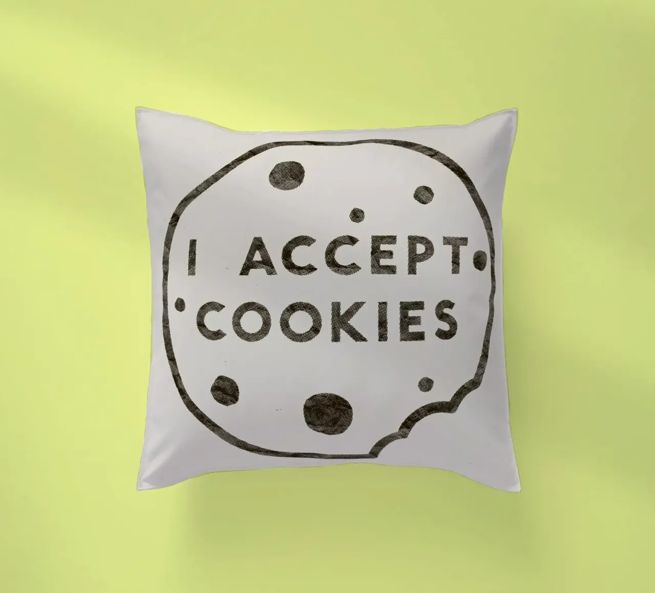 I Accept Cookies cuscino da Florent Bodart