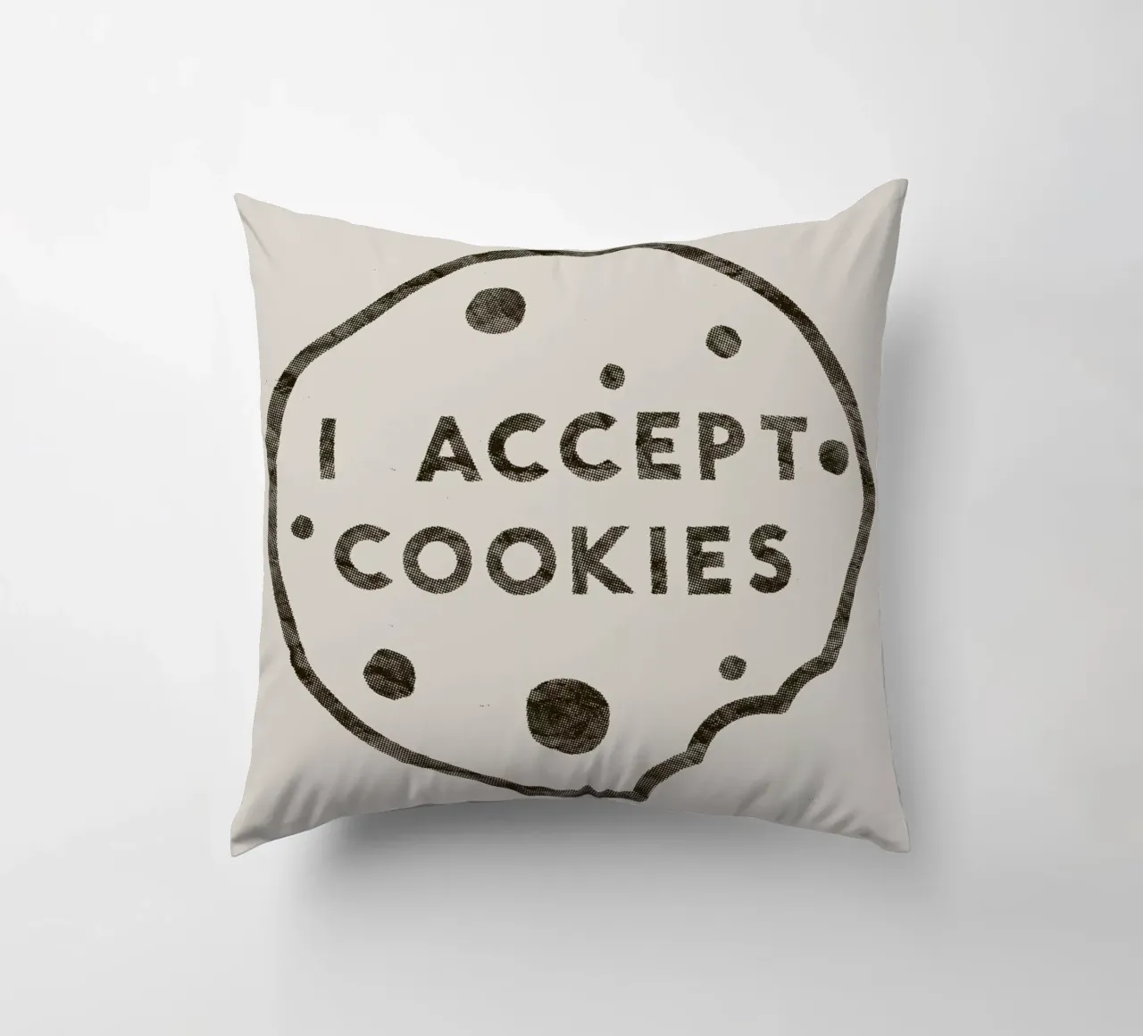 I Accept Cookies cuscino da Florent Bodart