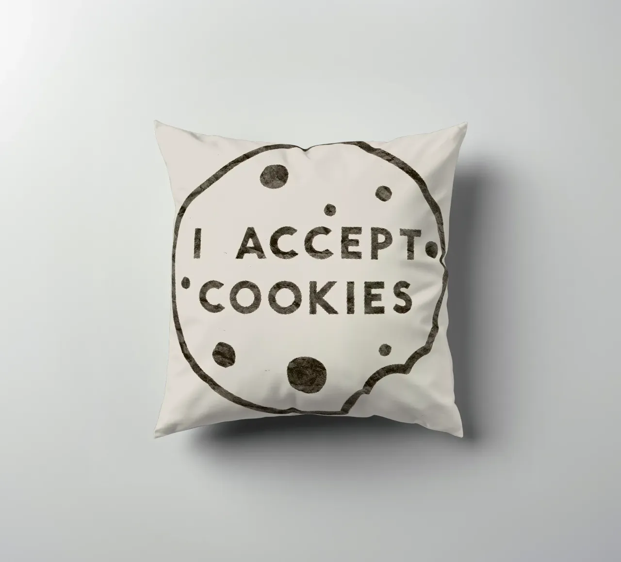 I Accept Cookies cuscino da Florent Bodart