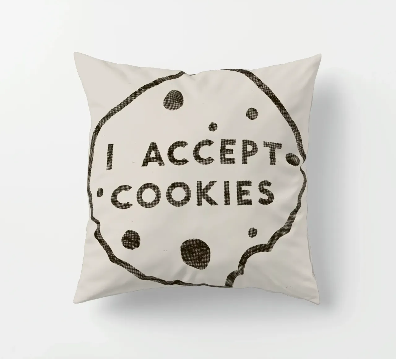 I Accept Cookies cuscino da Florent Bodart