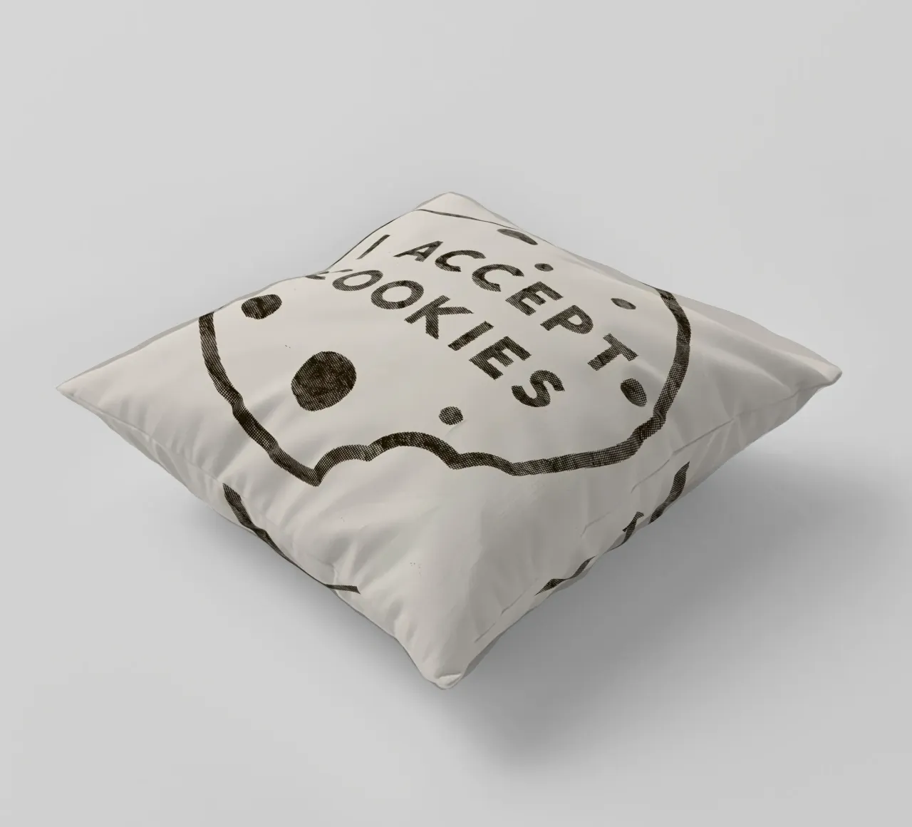 I Accept Cookies cuscino da Florent Bodart