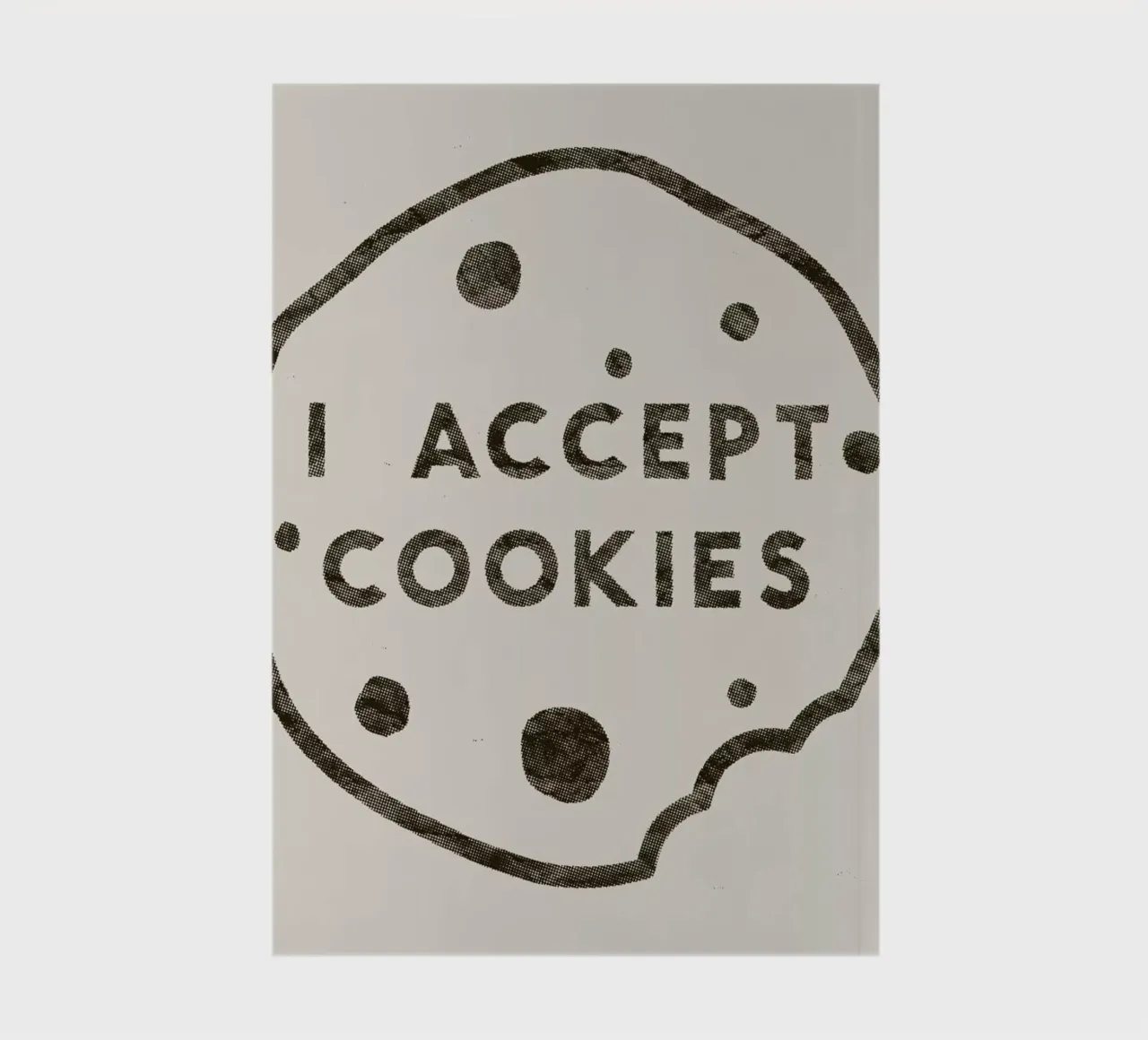 I Accept Cookies notebook by Florent Bodart