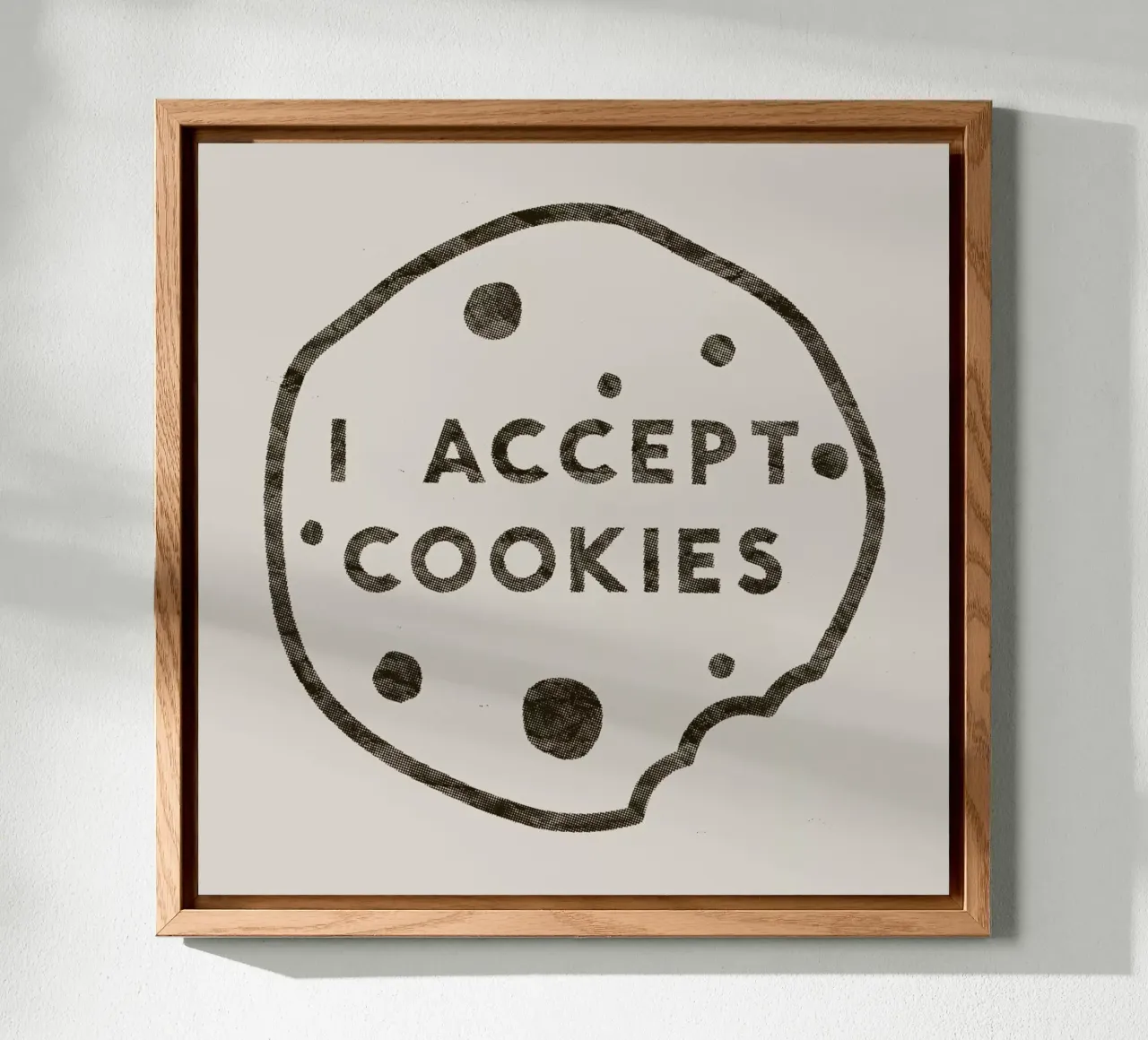 I Accept Cookies alluminio dibond da Florent Bodart