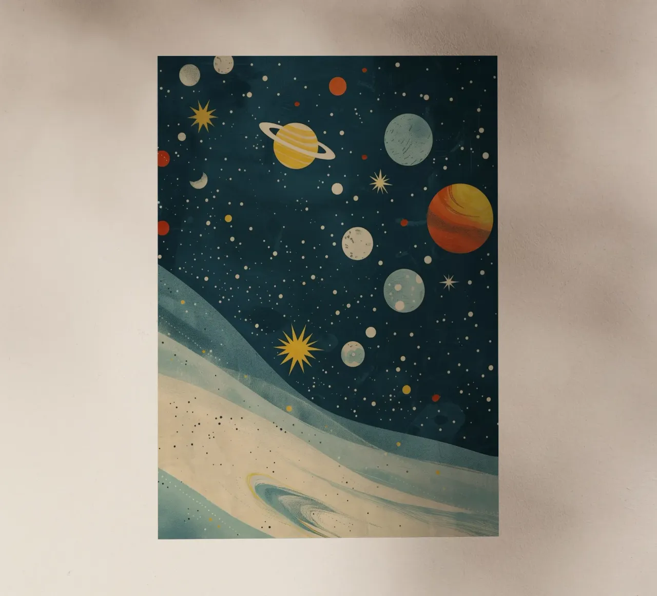 Boho Nursery 17 Planets pellicola backlit da Boho Print Collection