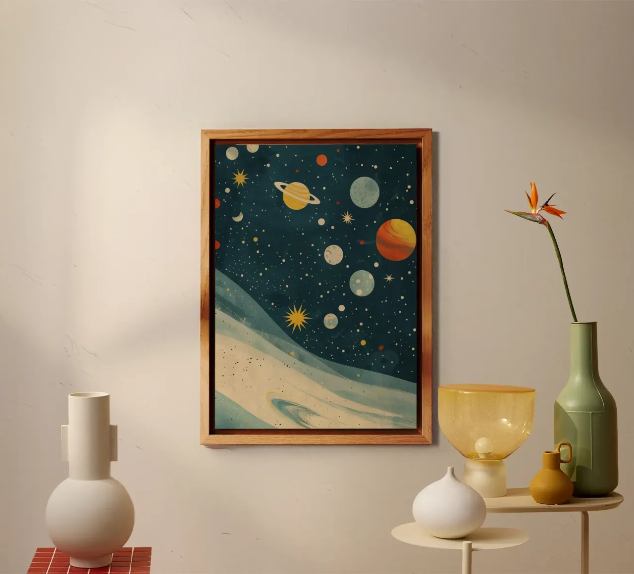 Boho Nursery 17 Planets alluminio dibond da Boho Print Collection
