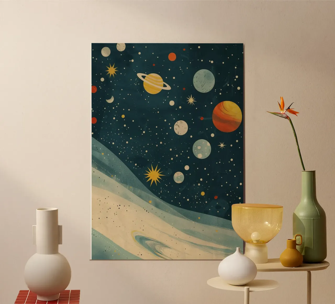 Boho Nursery 17 Planets alluminio dibond da Boho Print Collection