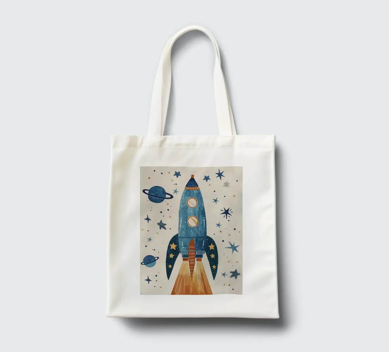 Boho Nursery 17 Rocket borsa in juta da Boho Print Collection
