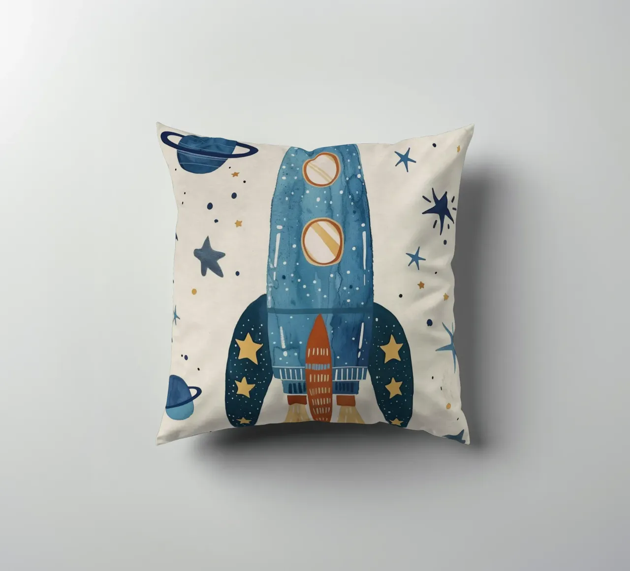 Boho Nursery 17 Rocket cuscino da Boho Print Collection