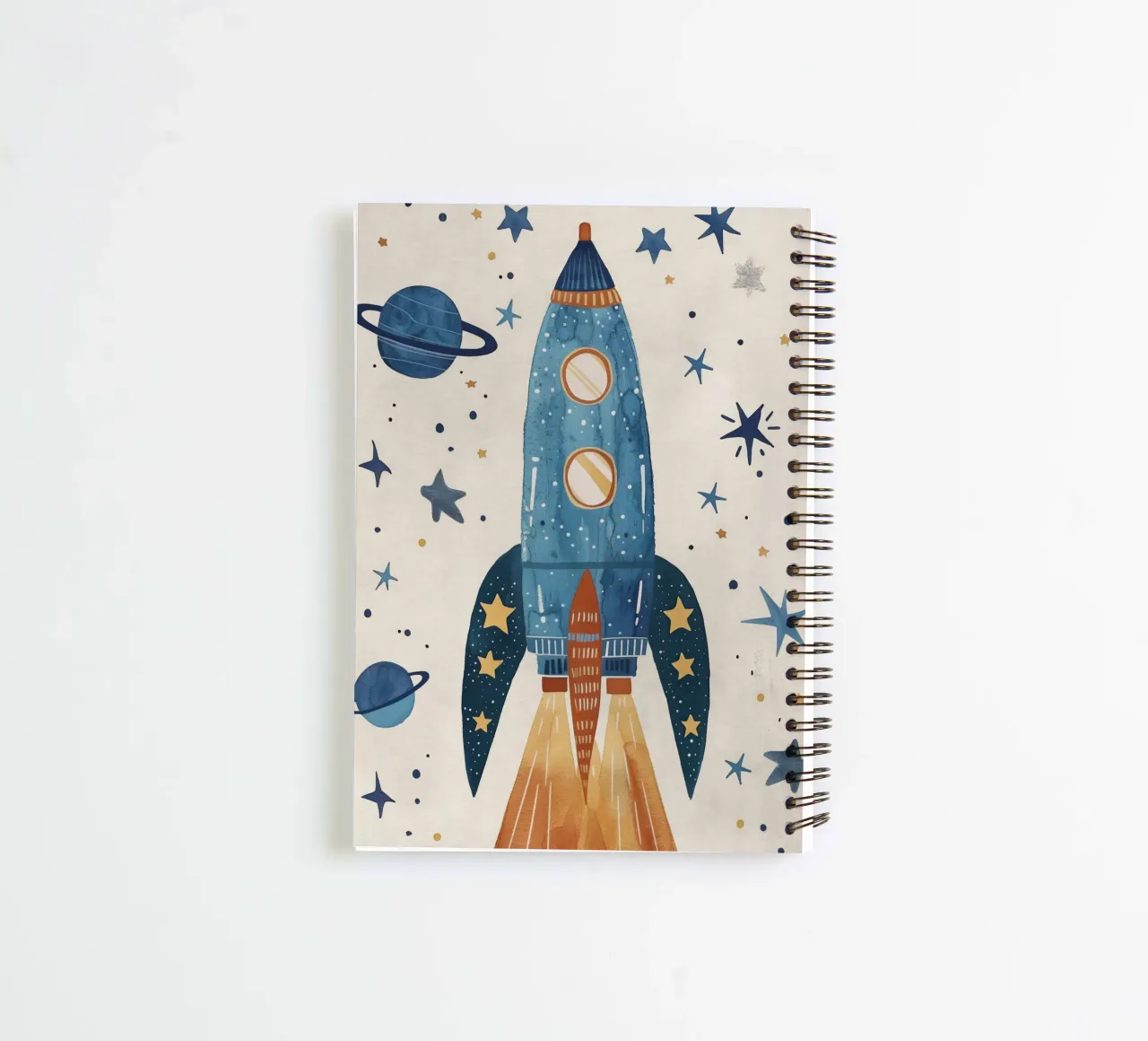 Boho Nursery 17 Rocket spiral notebook by Boho Print Collection