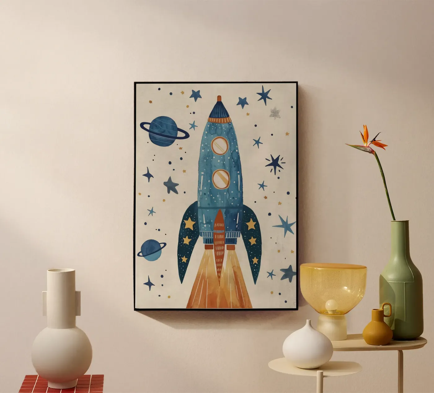 Boho Nursery 17 Rocket plexiglass da Boho Print Collection