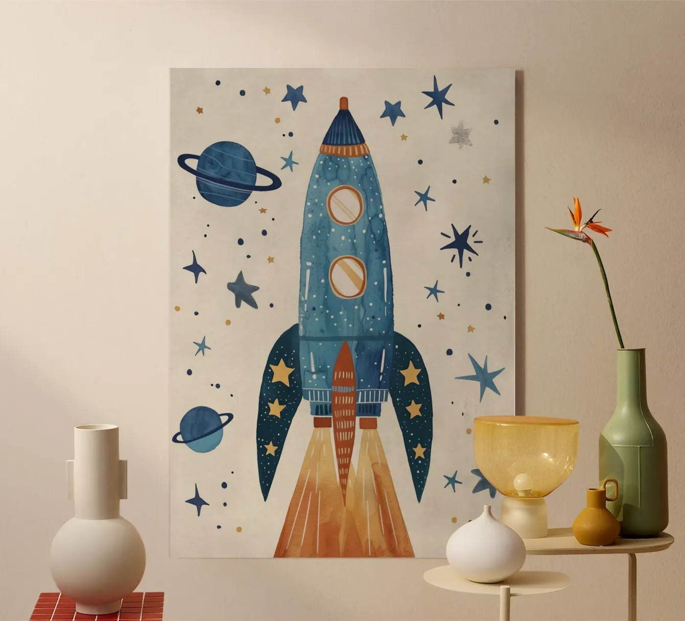 Boho Nursery 17 Rocket plexiglass da Boho Print Collection
