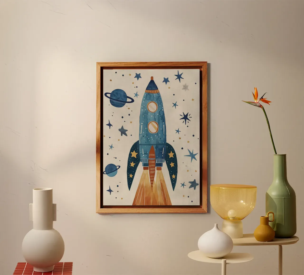 Boho Nursery 17 Rocket alluminio dibond da Boho Print Collection
