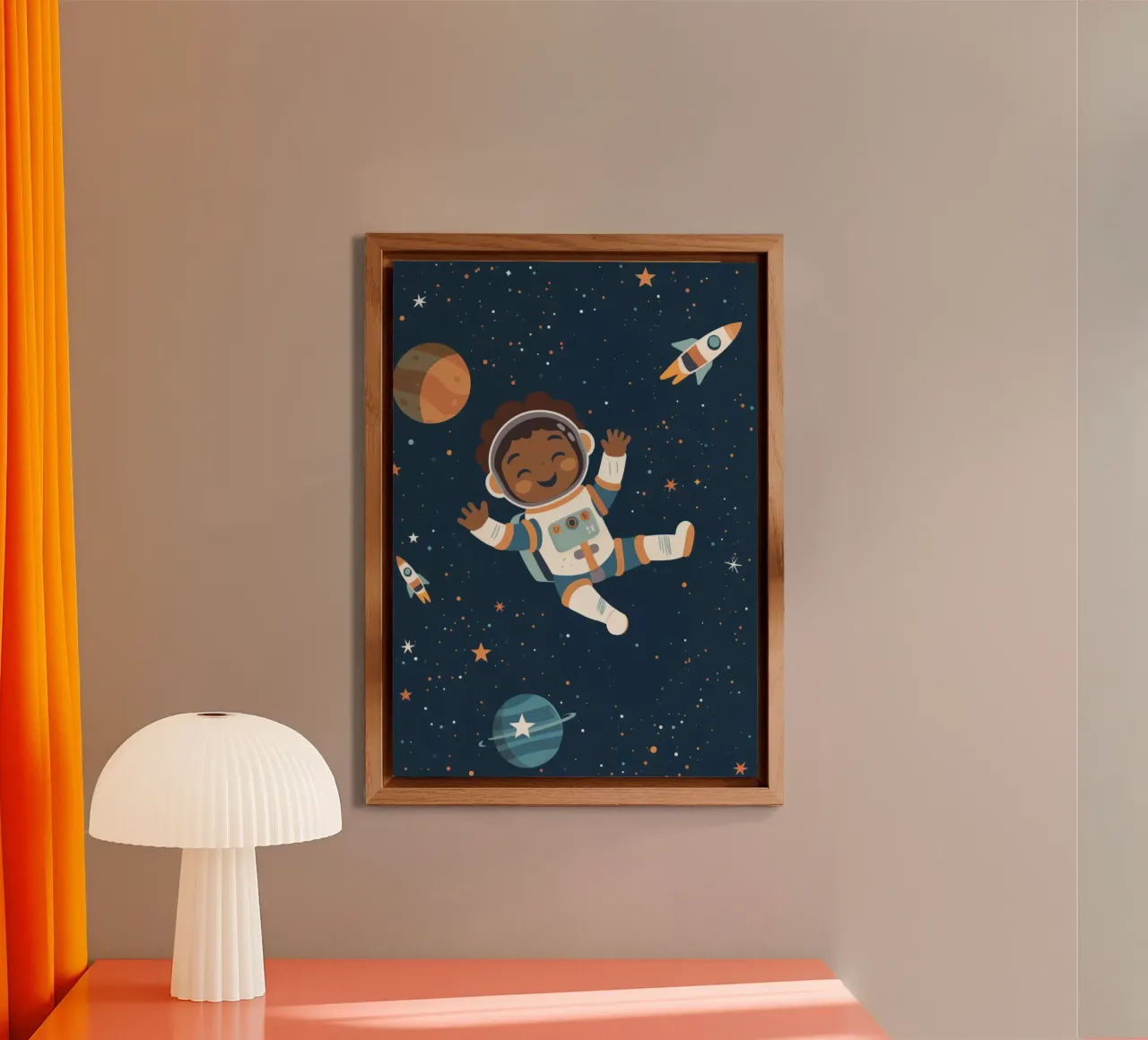 Boho Nursery 18 Astronaut alluminio dibond da Boho Print Collection