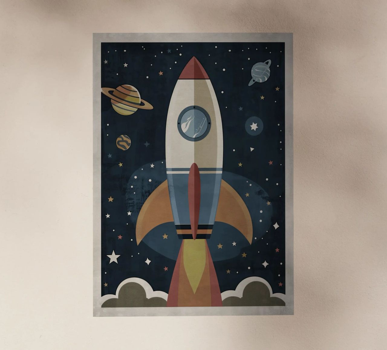 Boho Nursery 18 Rocket pellicola backlit da Boho Print Collection