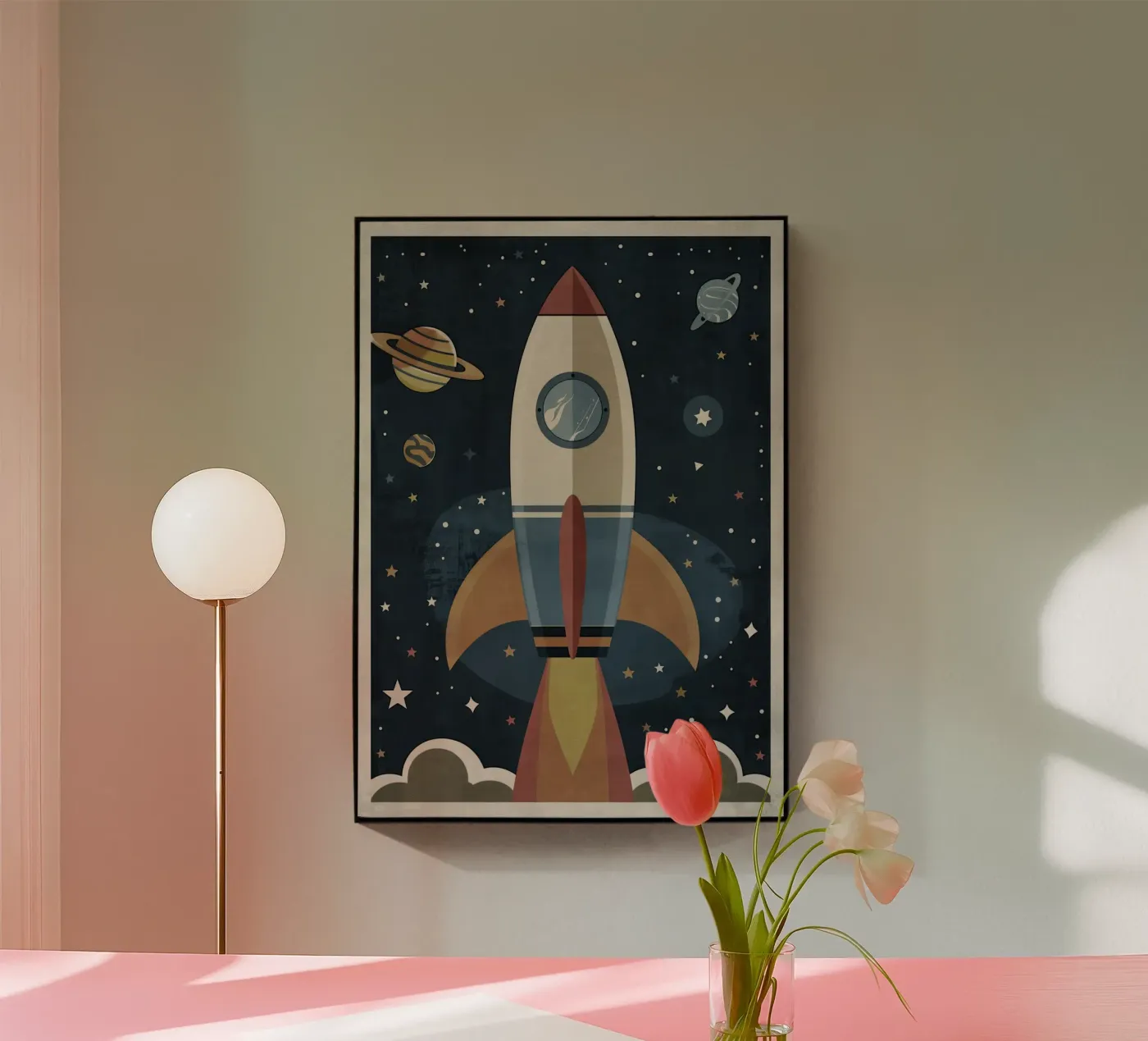 Boho Nursery 18 Rocket plexiglass da Boho Print Collection