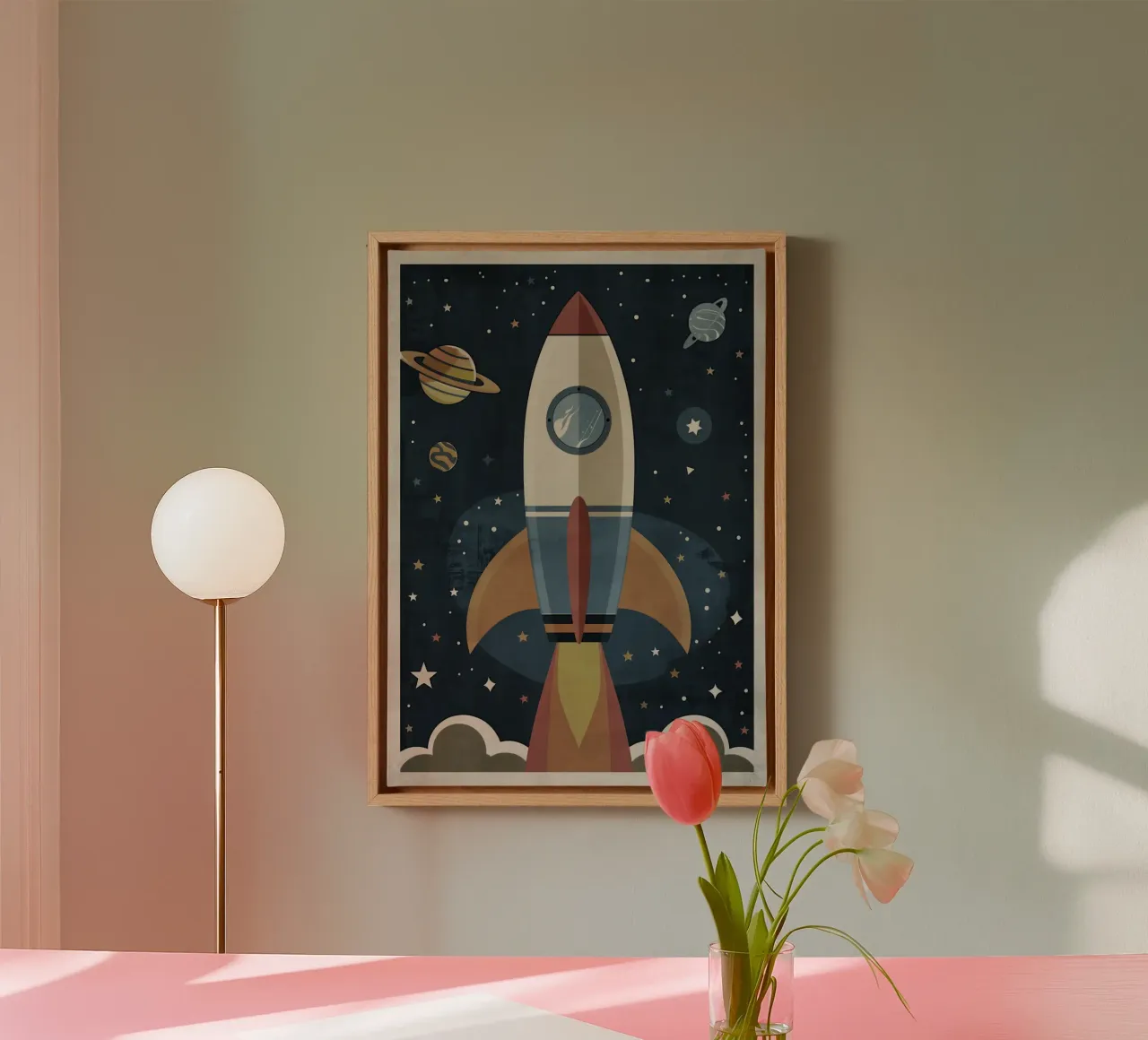 Boho Nursery 18 Rocket canvas by Boho Print Collection