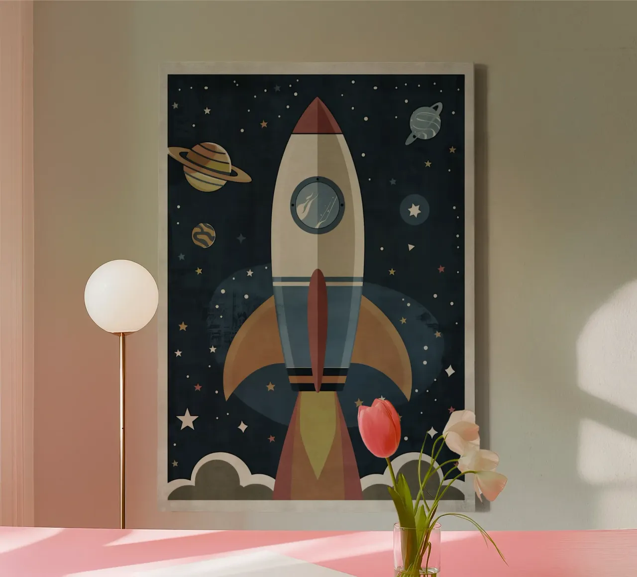 Boho Nursery 18 Rocket canvas by Boho Print Collection