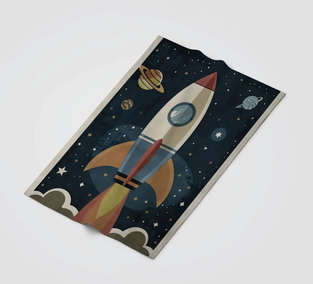 Boho Nursery 18 Rocket coperta in pile da Boho Print Collection