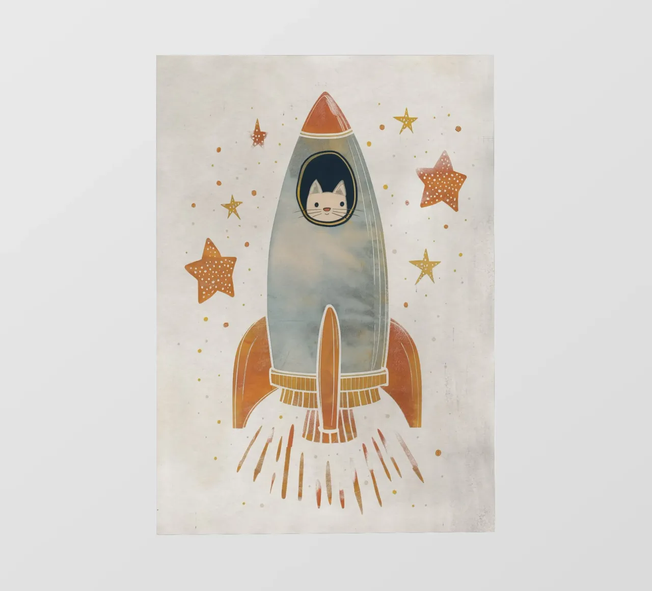 Boho Nursery 18 Space Cat pellicola backlit da Boho Print Collection