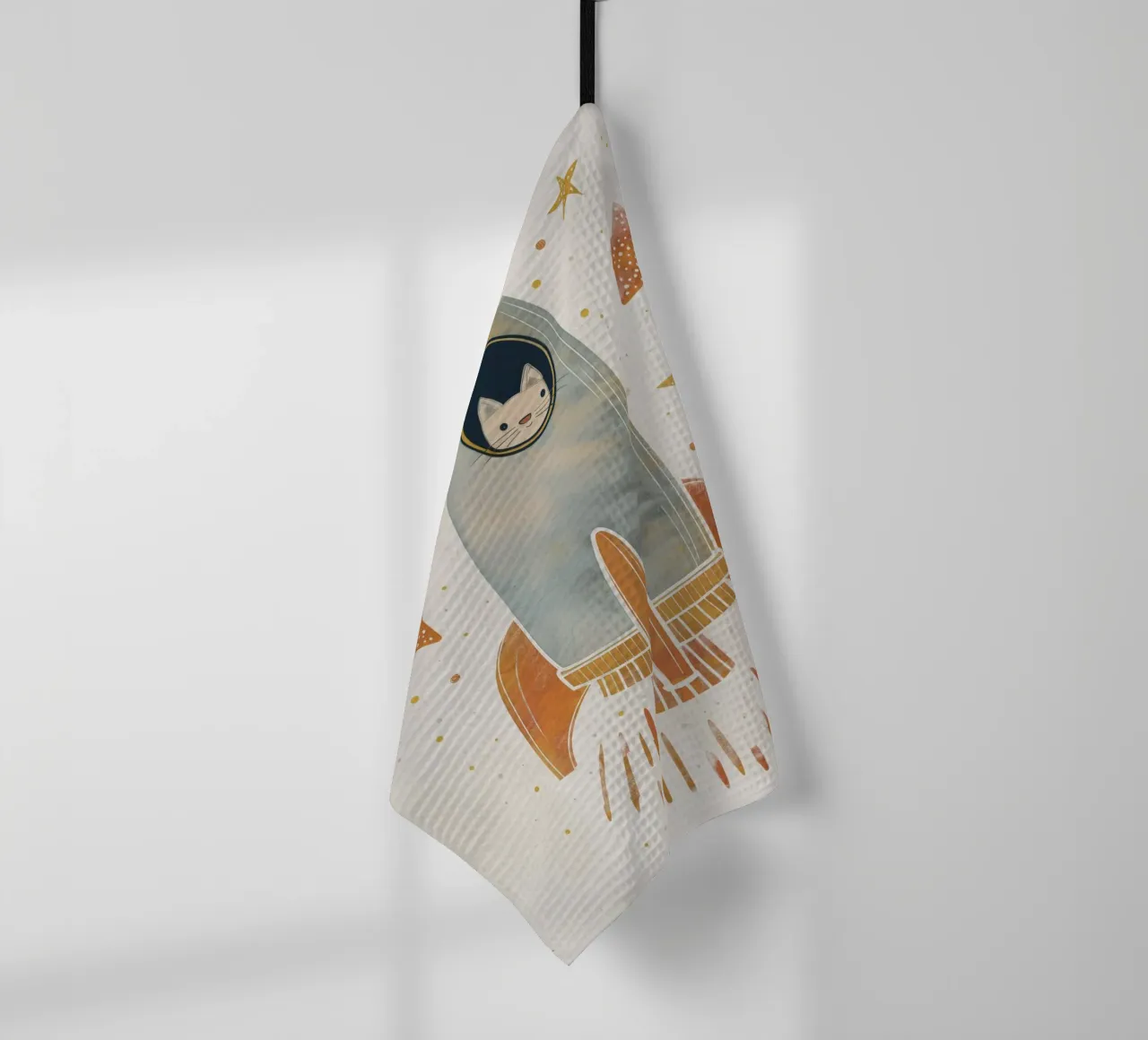 Boho Nursery 18 Space Cat canovaccio da cucina da Boho Print Collection