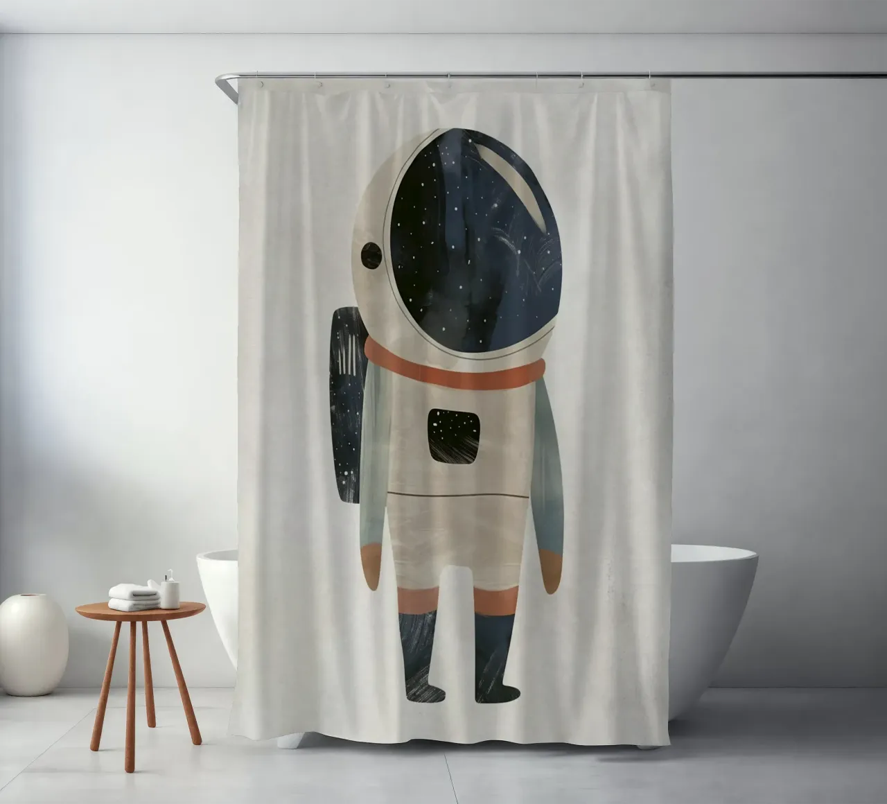 Boho Nursery 18 Space Suit tenda da doccia da Boho Print Collection