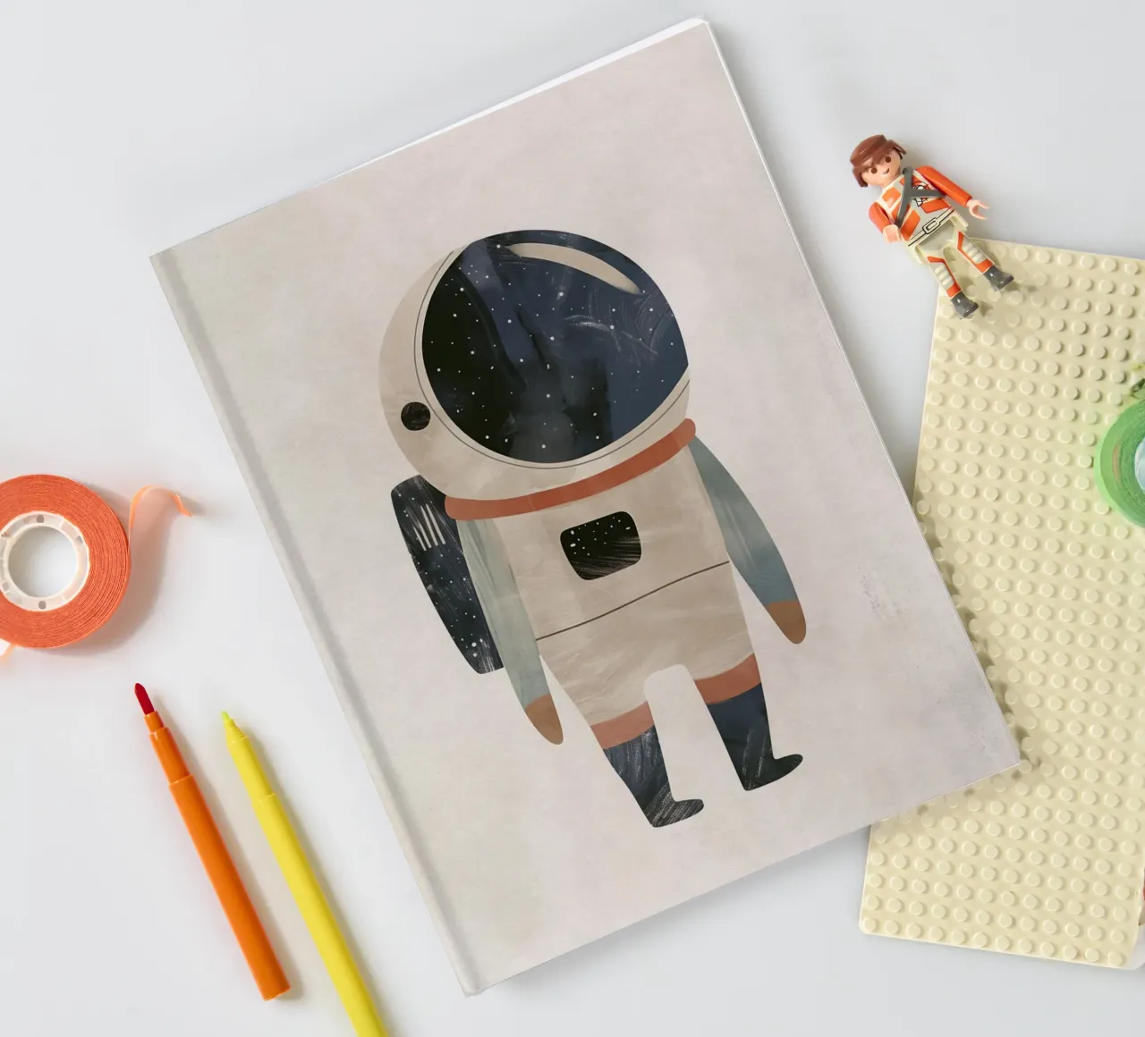 Boho Nursery 18 Space Suit Notizbuch von Boho Print Collection