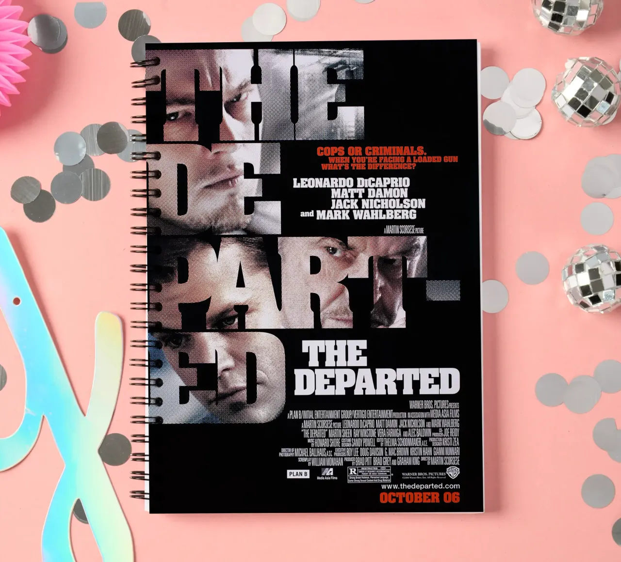 The Departed Movie spiral notebook by Attaboy Dsgn