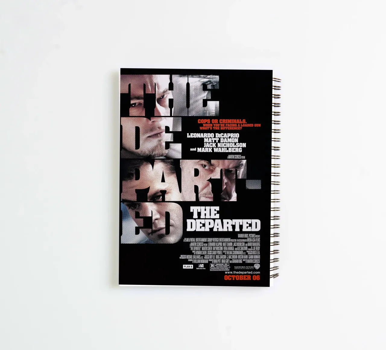 The Departed Movie spiral notebook by Attaboy Dsgn