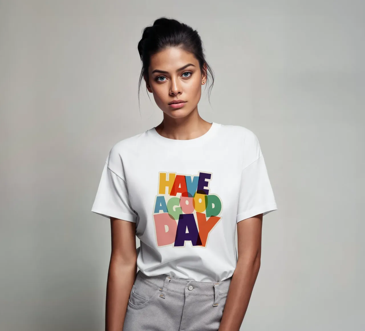 Have a Good Day Bold Colorful Typography Design t-shirt da showmemars