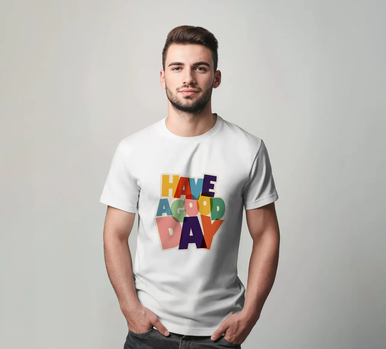 Have a Good Day Bold Colorful Typography Design t-shirt da showmemars