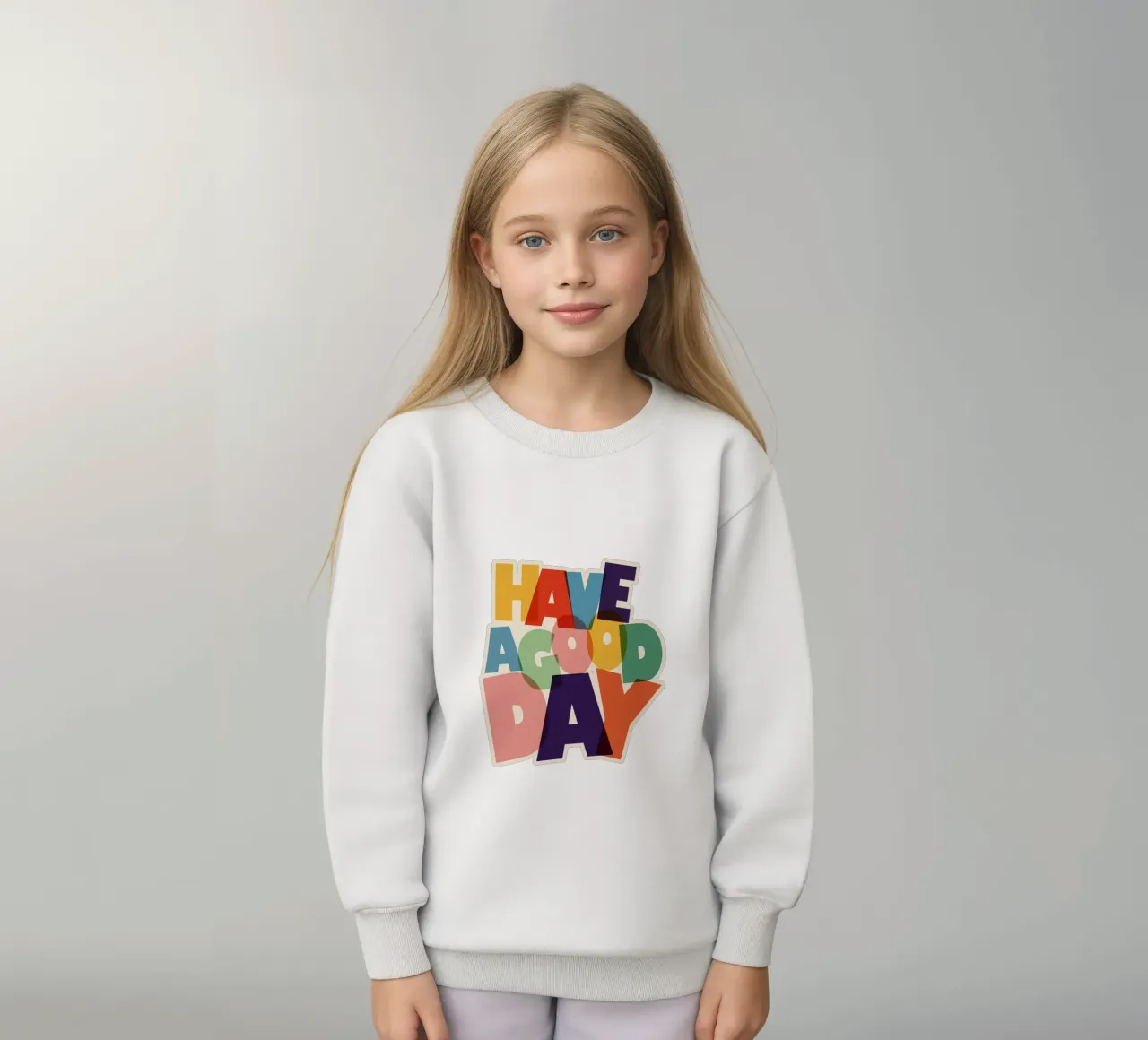 Have a Good Day Bold Colorful Typography Design felpa bambino da showmemars