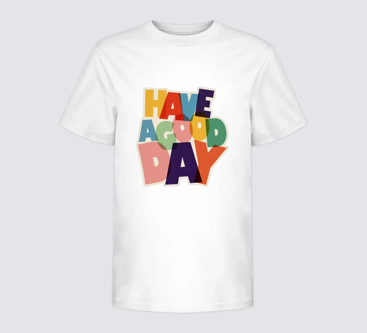 Have a Good Day Bold Colorful Typography Design t-shirt bambini da showmemars