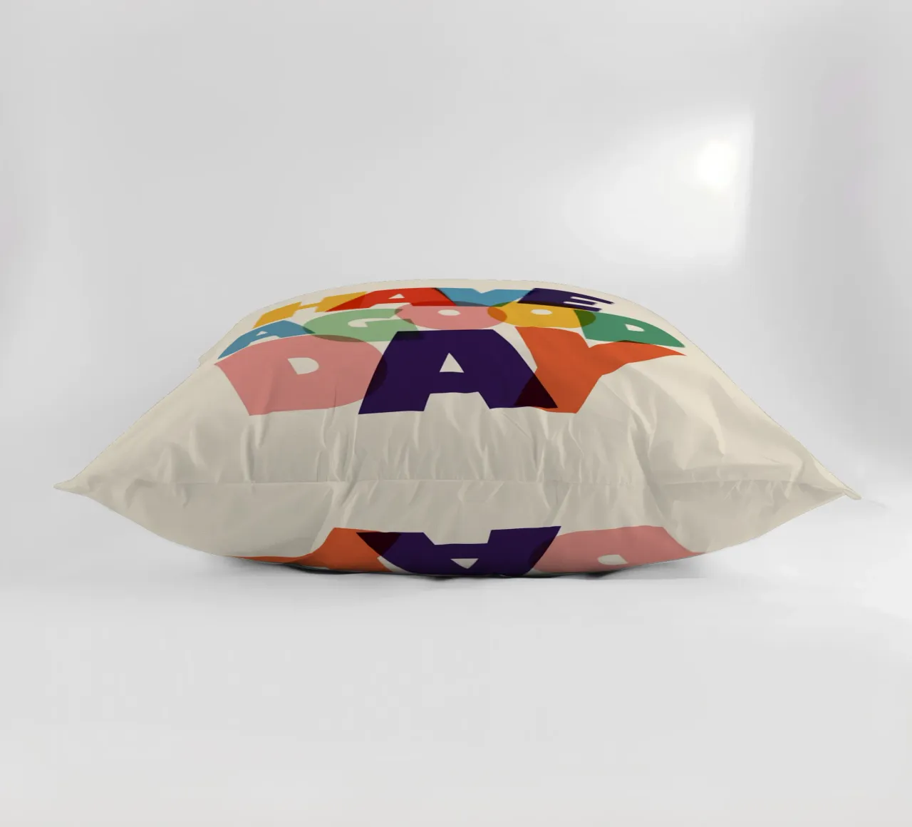 Have a Good Day Bold Colorful Typography Design cuscino da showmemars