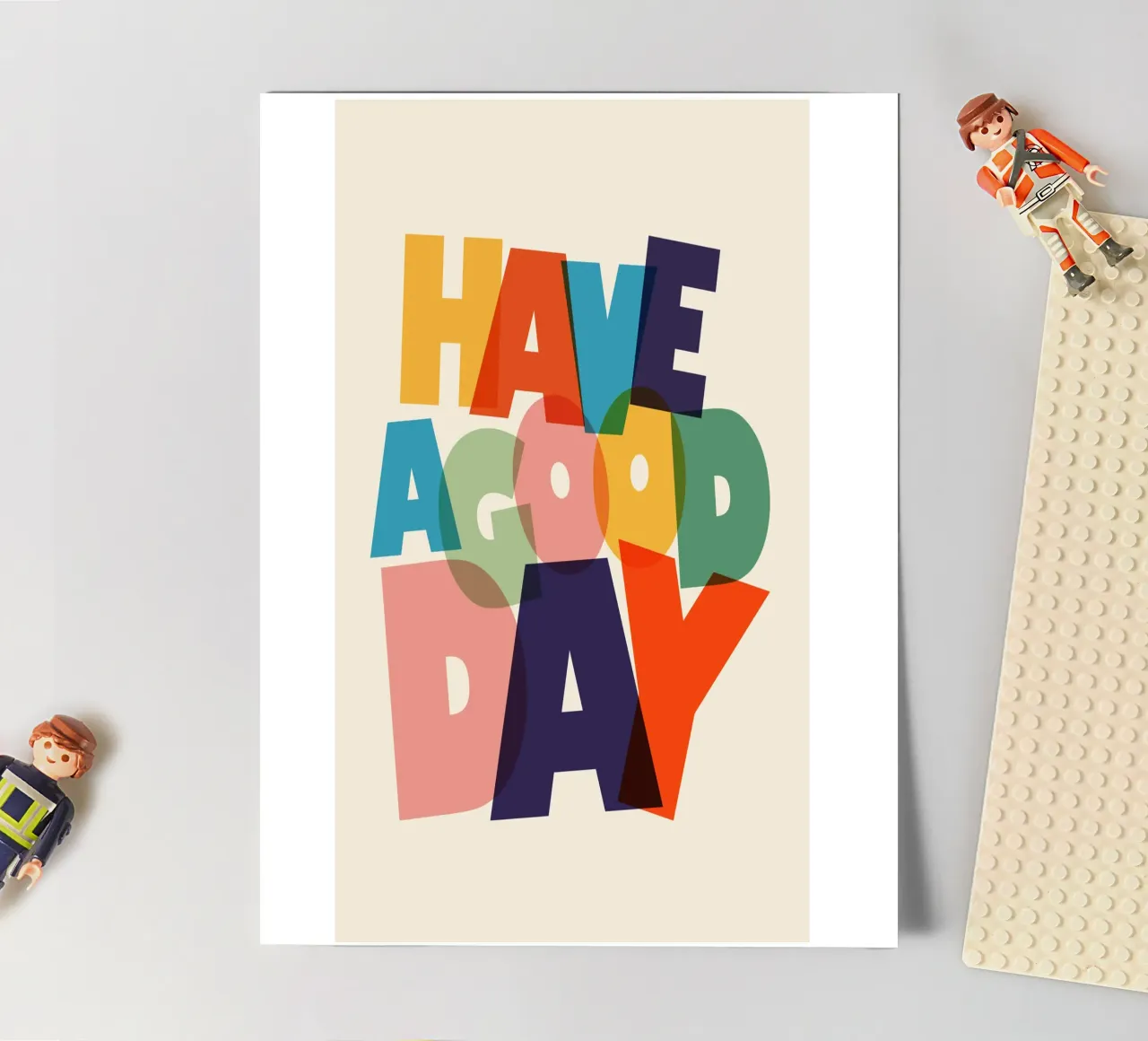 Have a Good Day Bold Colorful Typography Design foglio adesivo da showmemars