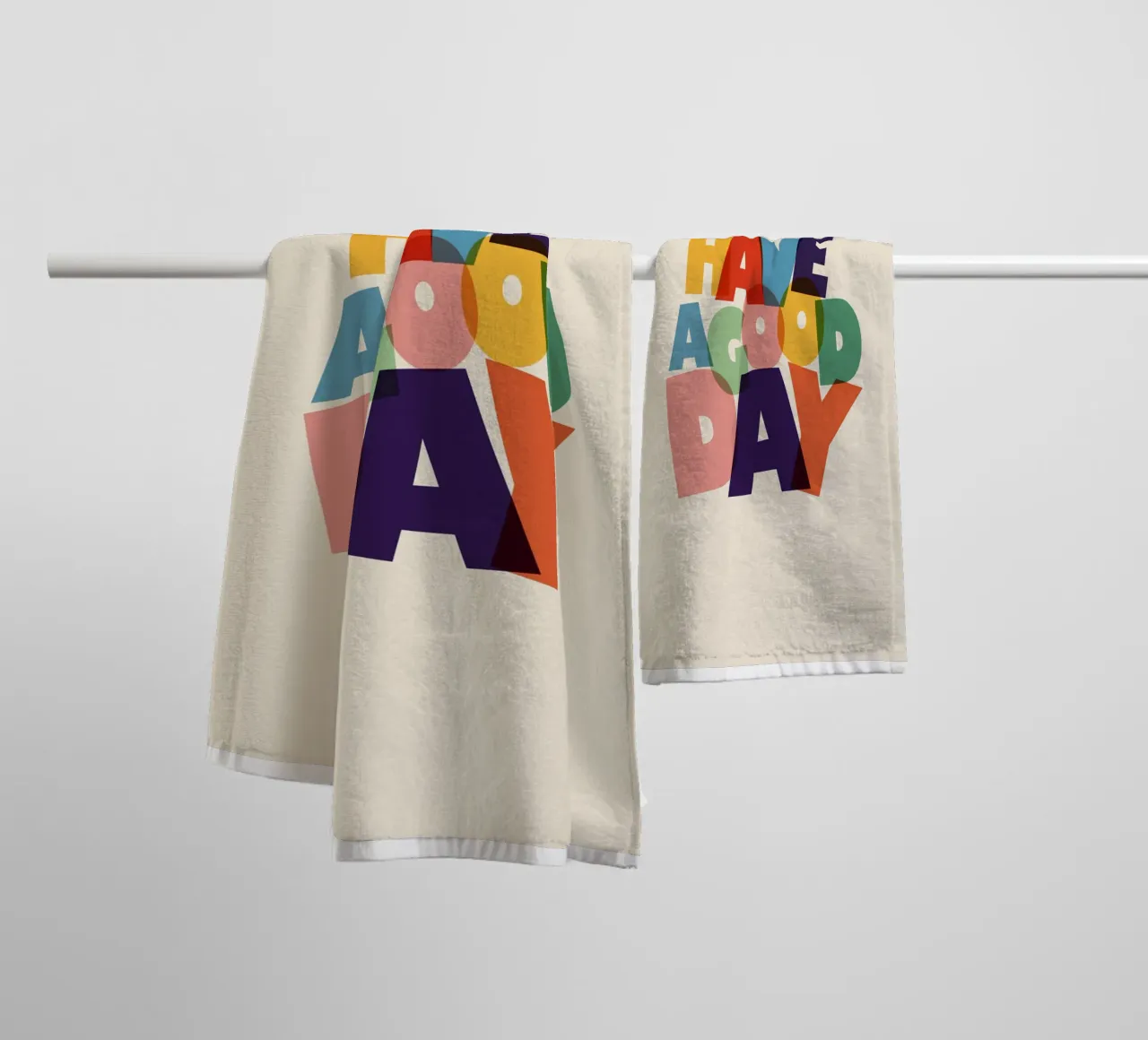 Have a Good Day Bold Colorful Typography Design asciugamano da bagno da showmemars