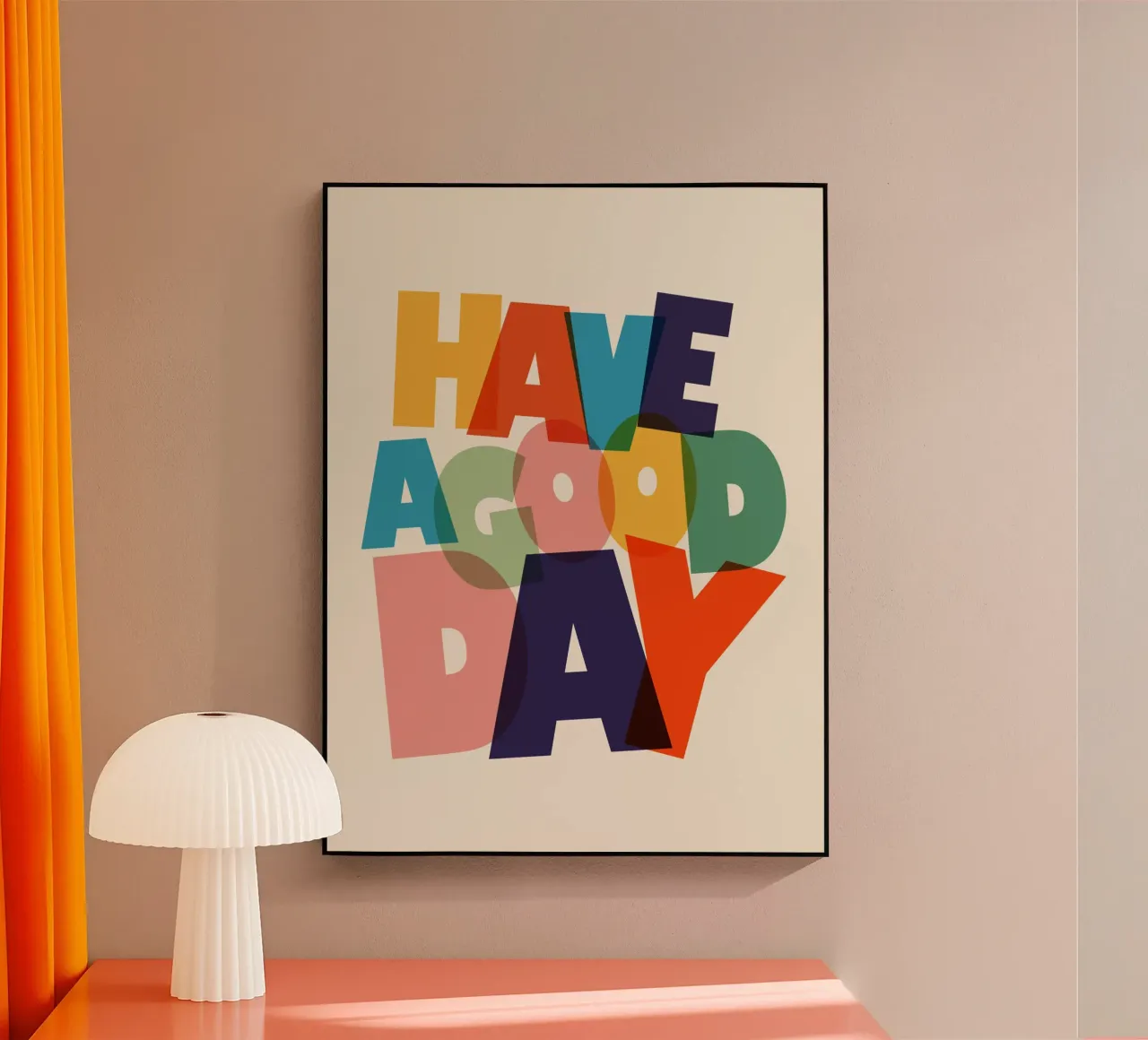 Have a Good Day Bold Colorful Typography Design plexiglass da showmemars