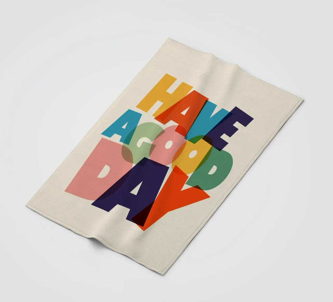 Have a Good Day Bold Colorful Typography Design coperta in pile da showmemars