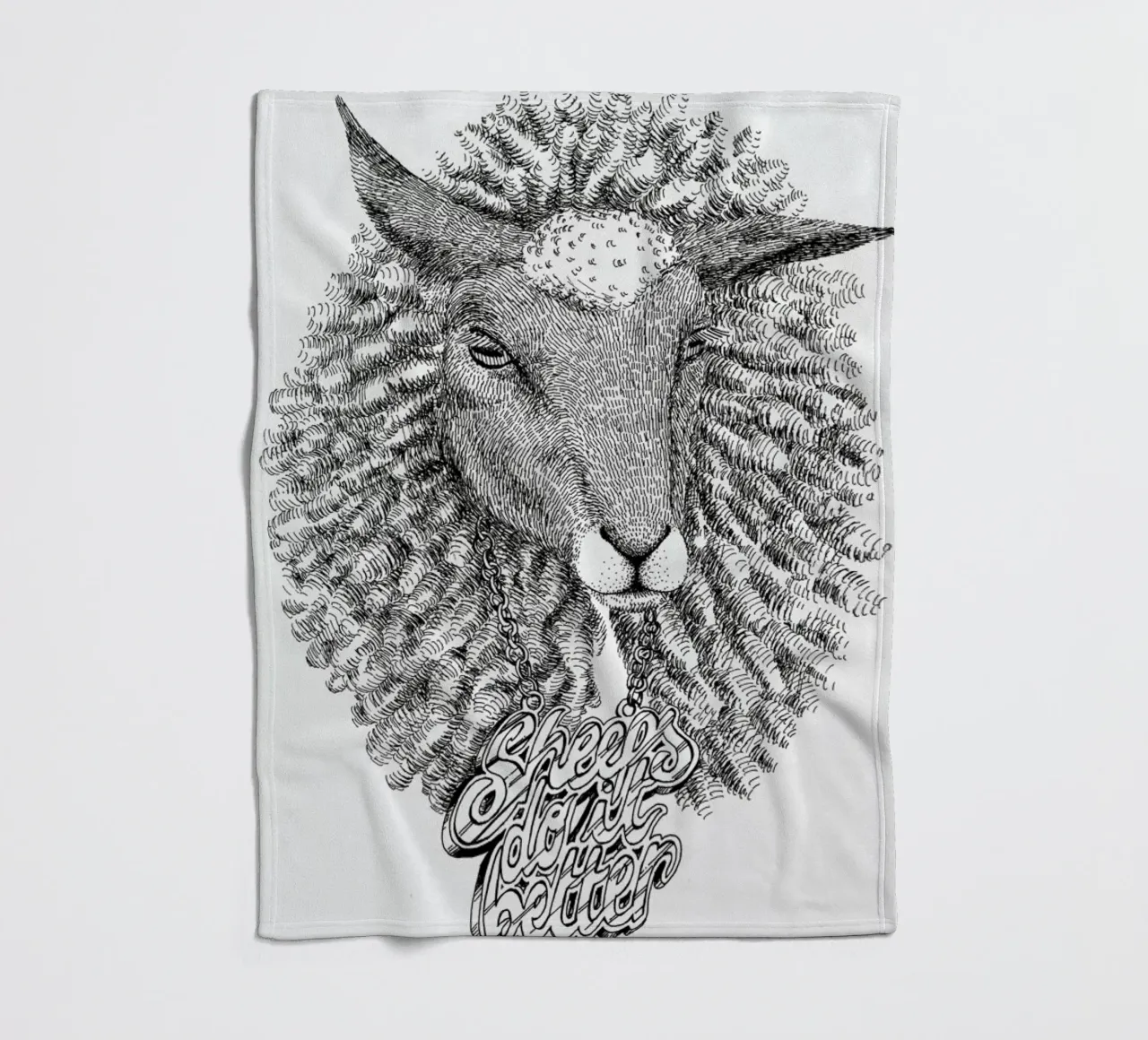 Sheeps Do It Better coperta in pile da Anna Fietta