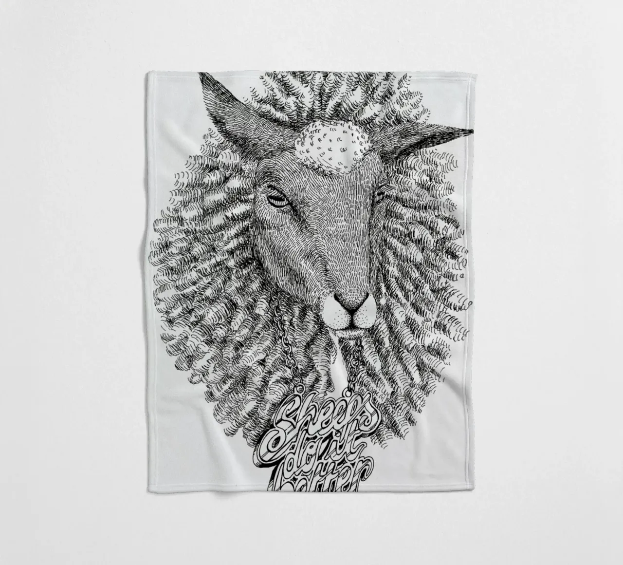 Sheeps Do It Better coperta in pile da Anna Fietta