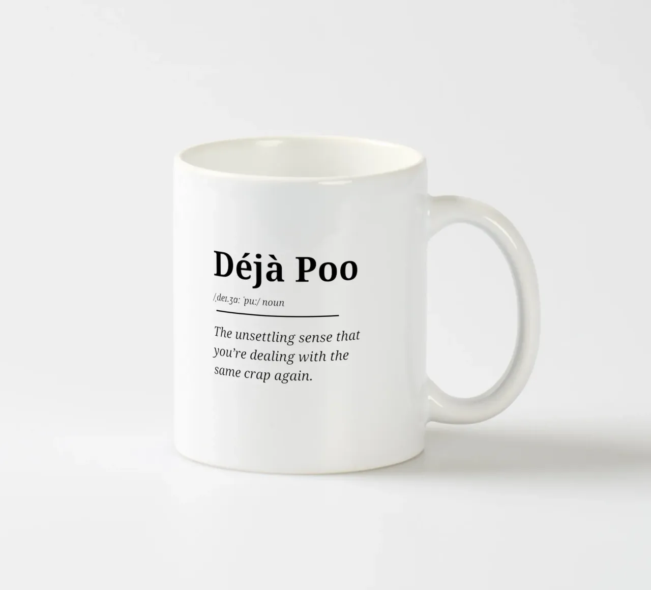 Déjà Poo #2 - Typography Print tazza in ceramica da Hightown Words