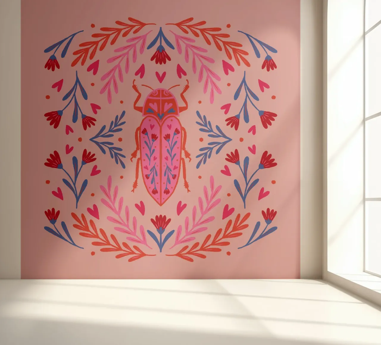 Lieveheersbeestje fotobehang van Wackapacka