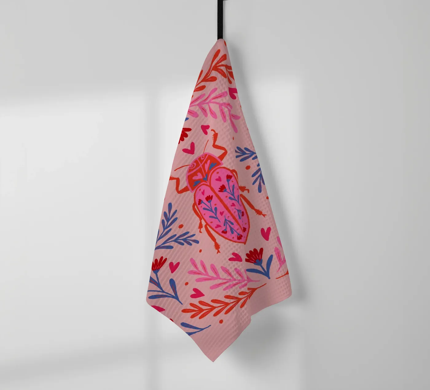Lovebug tea towel by Wackapacka