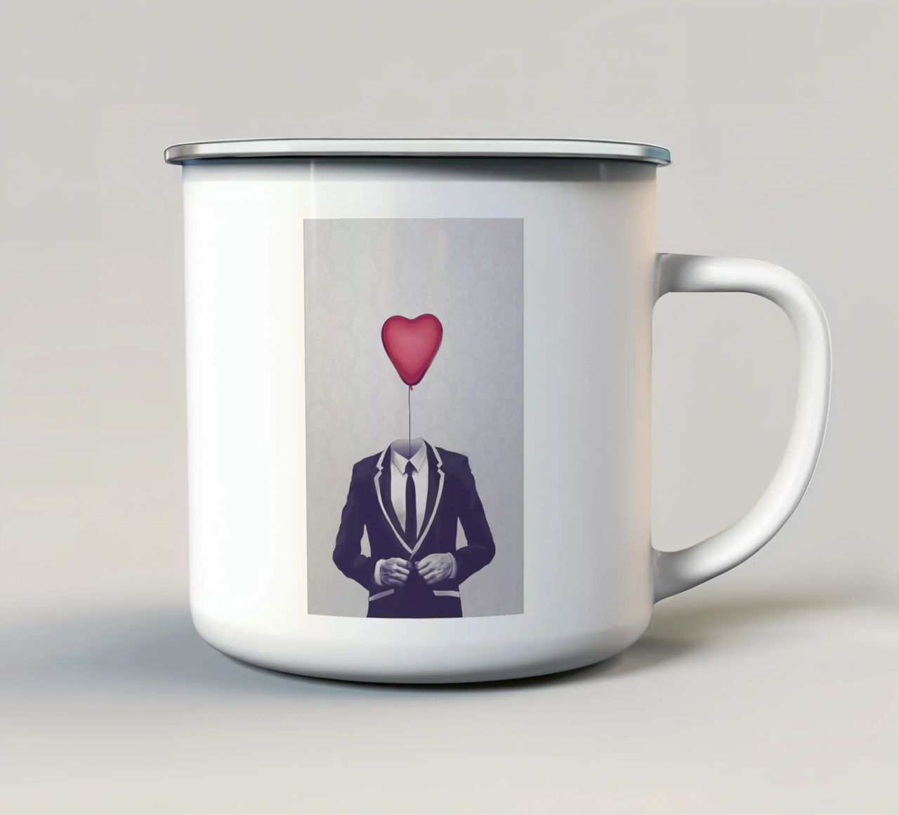 Mr Valentine tazza in smalto da Davies Babies