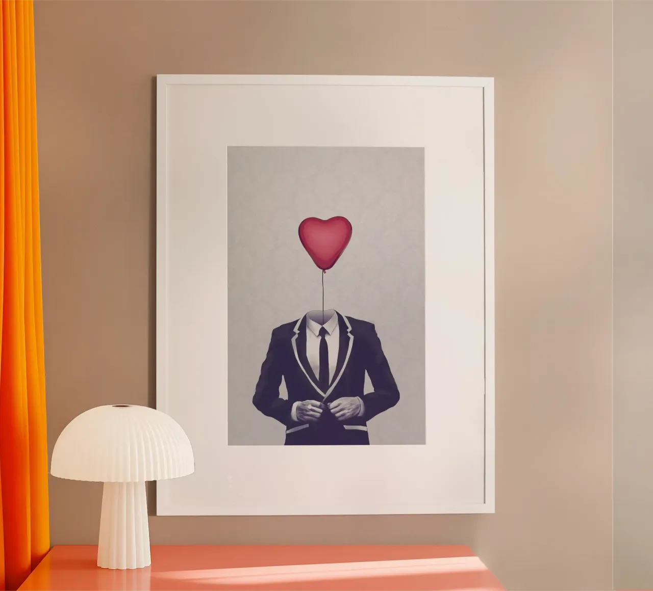 Mr Valentine poster con telaio in legno da Davies Babies
