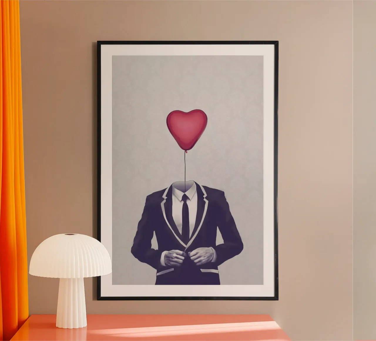 Mr Valentine poster con telaio in legno da Davies Babies