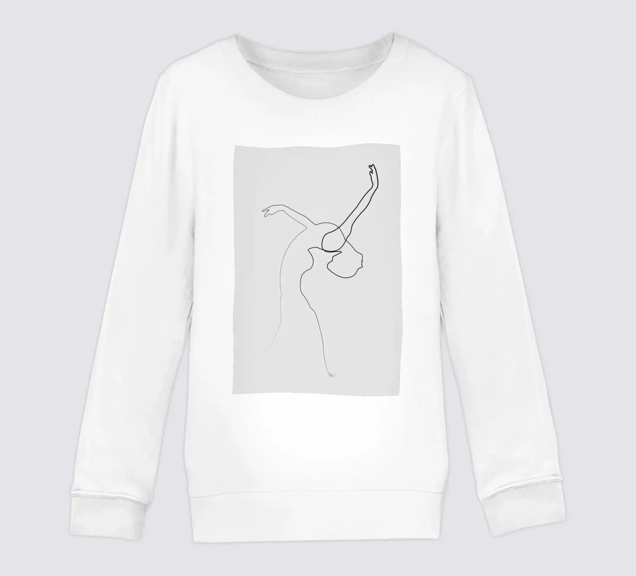 One Line Dancer kids sweatshirt by Quibe