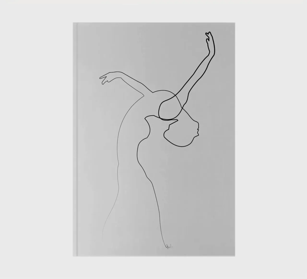 One Line Dancer notebook by Quibe